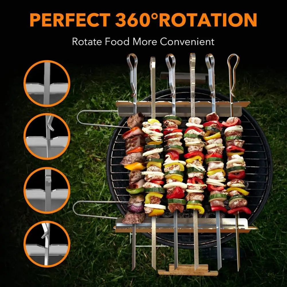 Outdoor BBQ Grilling Shish Kabob Holder