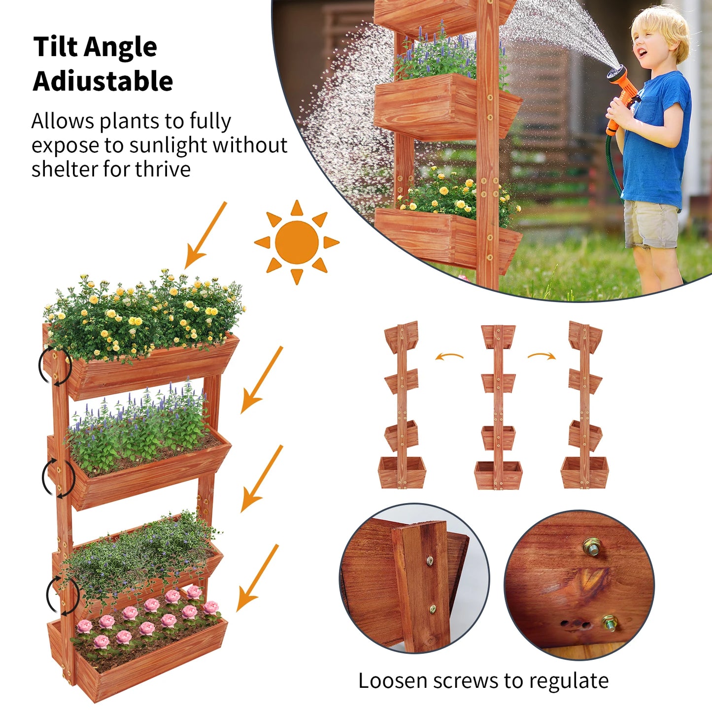 4-Tier Raised Garden Bed