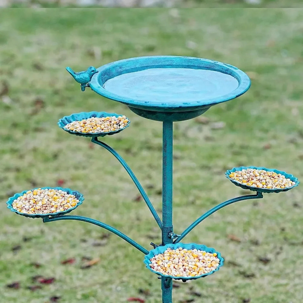 35 Inch High Metal Bird bowl