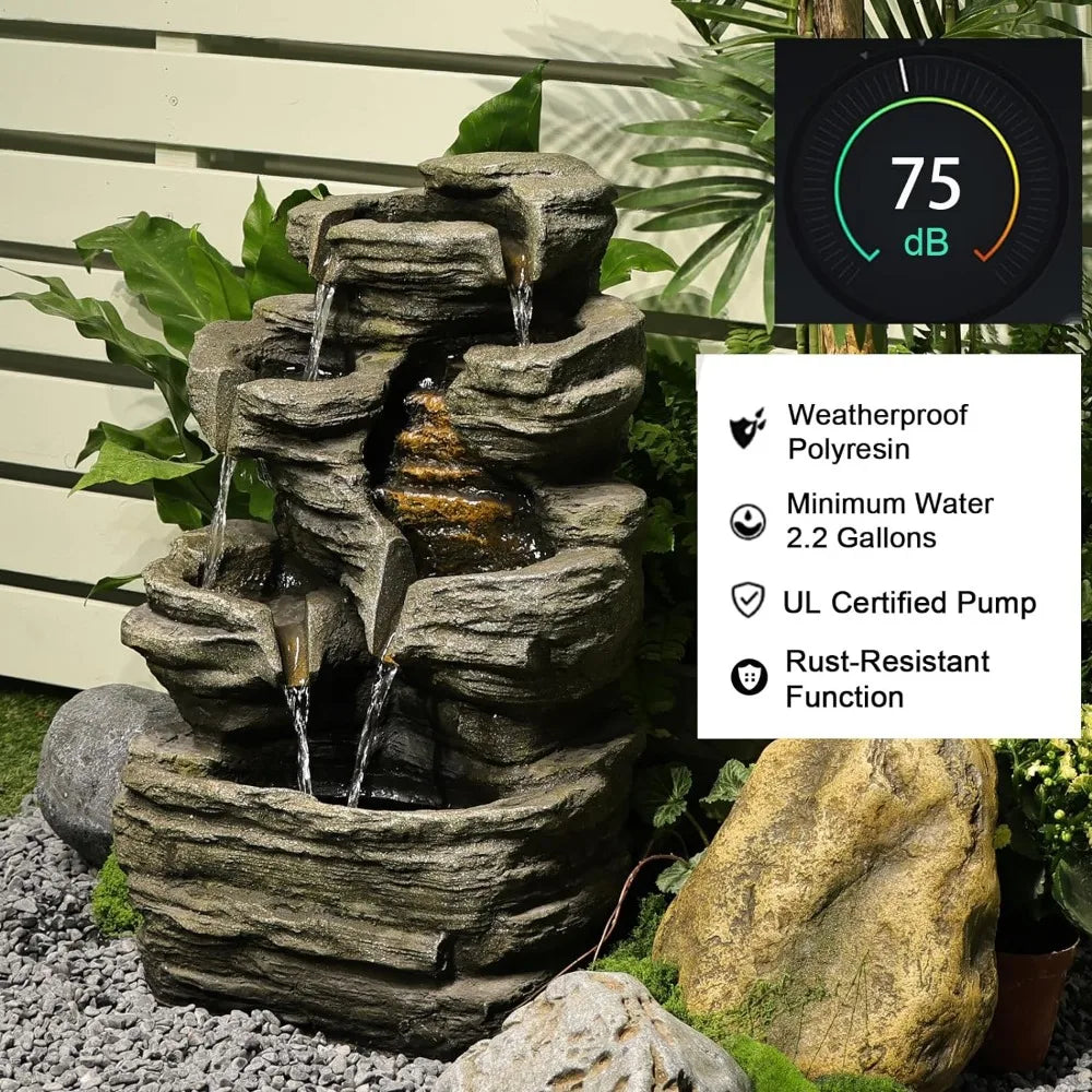 Outdoor Garden Waterfall Decor for Garden