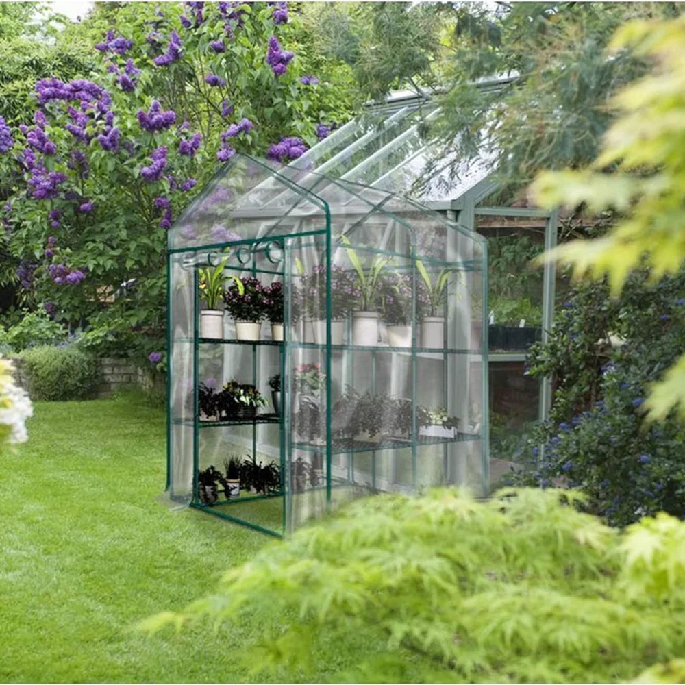 Greenhouse - Walk in Greenhouse with 8 Sturdy Shelves