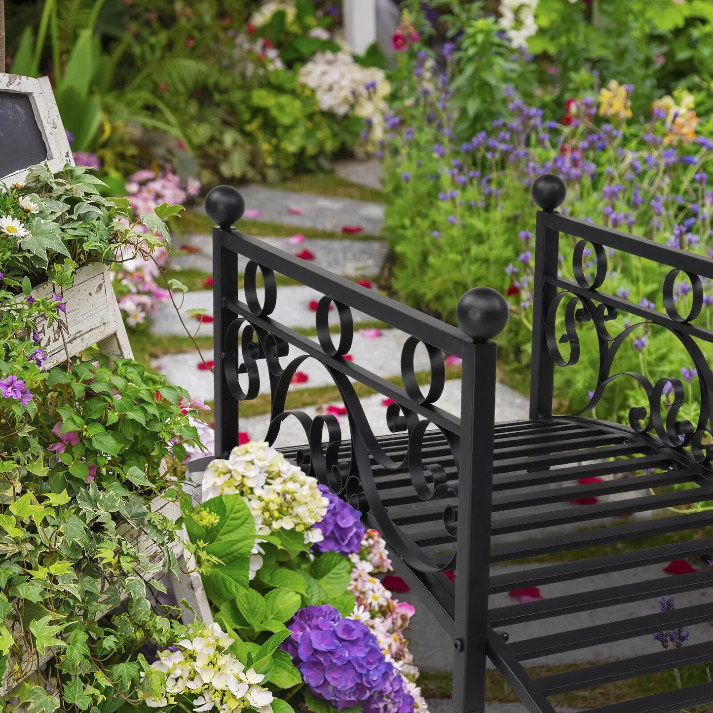 Outdoor Metal Garden Bridge