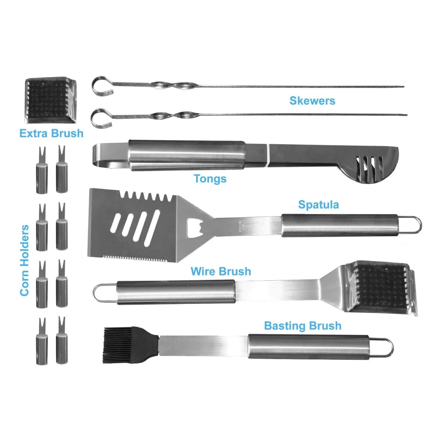 16 Piece Barbecue Kit Set