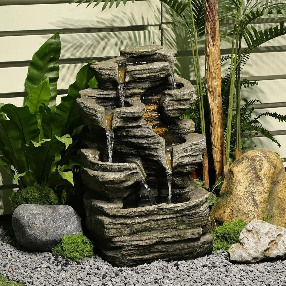 Outdoor Garden Waterfall Decor for Garden