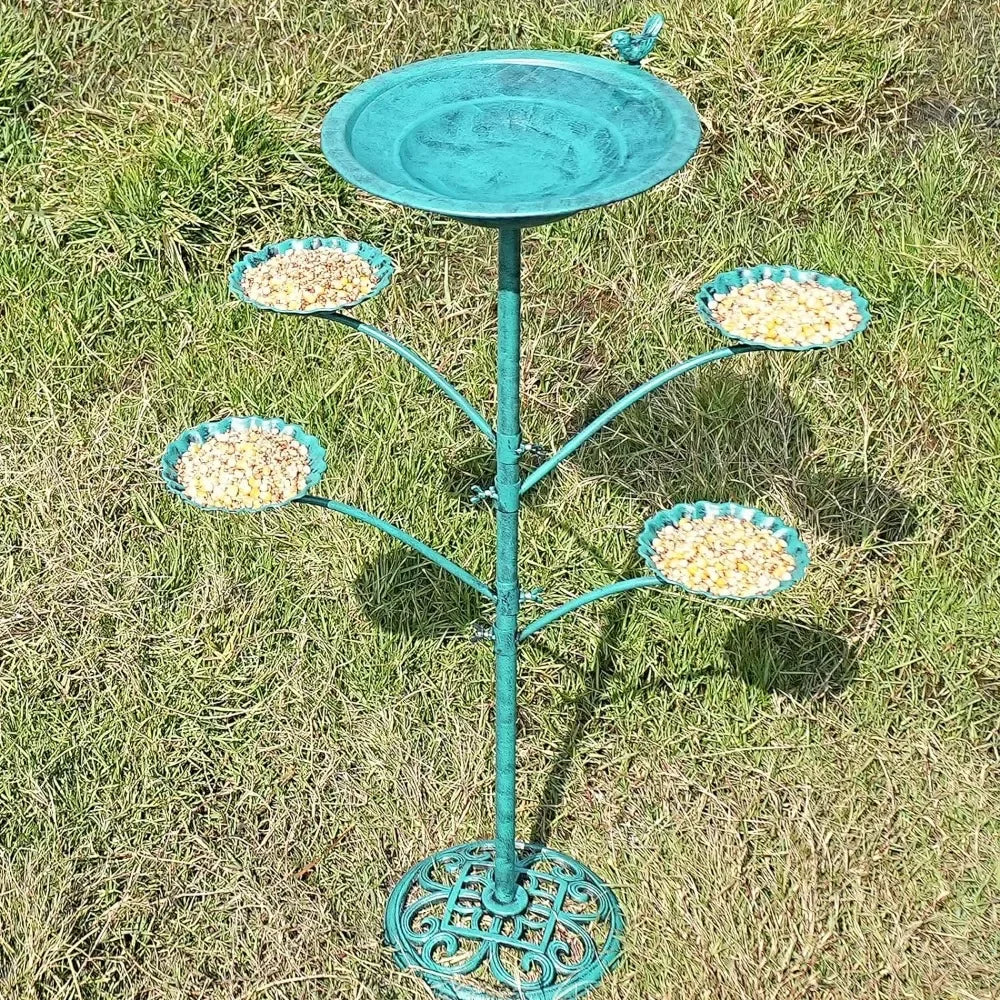 35 Inch High Metal Bird bowl