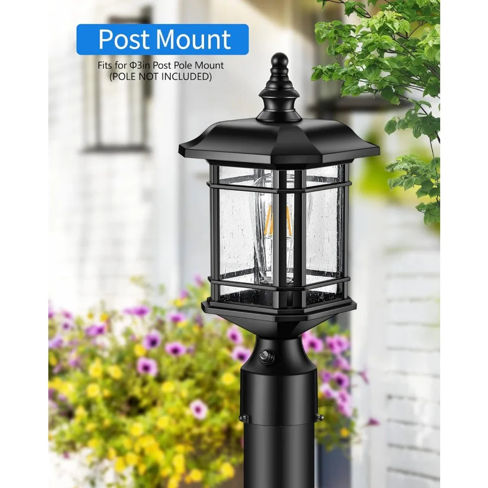 2 Pack Garden Post Lights, with Pier Mount